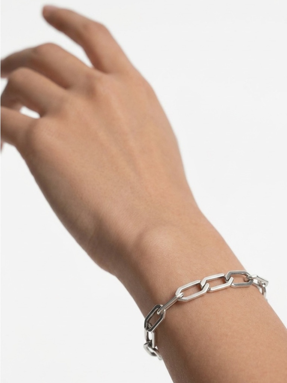 🩶 Vintage 950 Stamped Silver Chain Bracelet